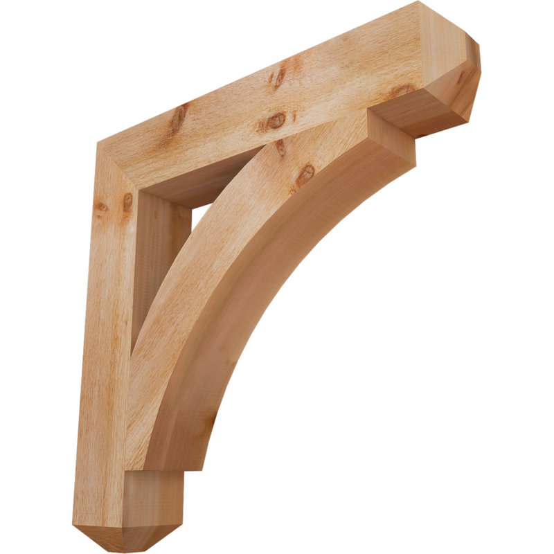 Thorton Craftsman Bracket, Western Red Cedar (Rough), 34" H x 6" W x 34" D