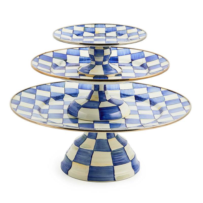 Royal Check Pedestal Platter