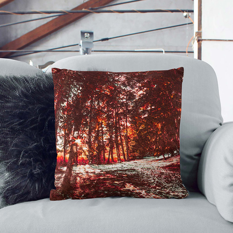 Square Throw Cushion, 40cm H x 40cm W x 15cm D, Stone