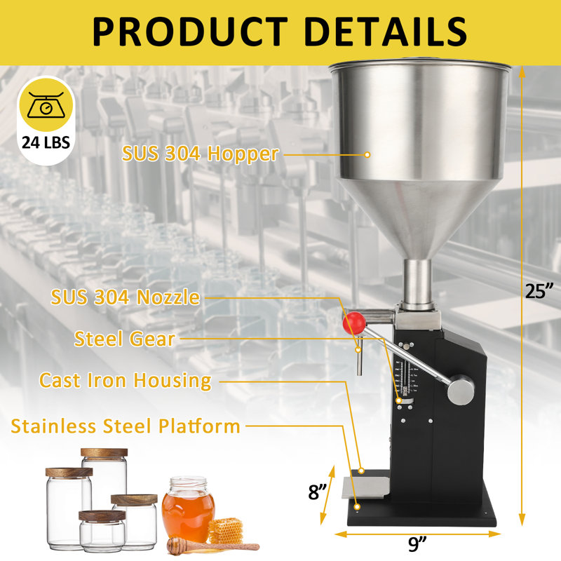 Liquid Filling Machine-Effortless Manual Operation, Precision and Versatility, Adjustable 5-50ml, Convenient