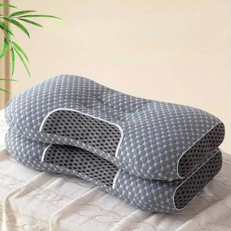 Coussin de massage en coton tricoté YBZ 3D - Gris (1 paquet), Gris, Simple