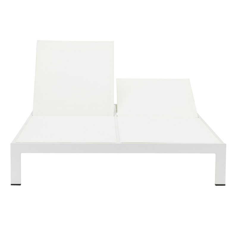 Sally Outdoor Chaise Lounge, White
