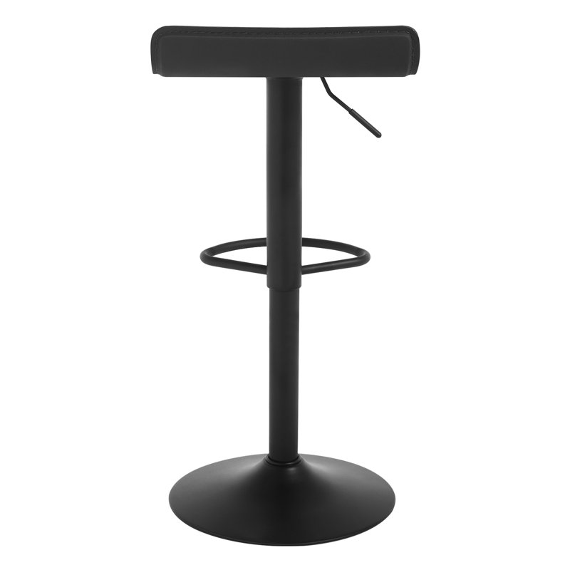 Figgers Upholstered Counter Stool with Metal Frame, Black