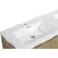 Meuble-lavabo flottant avec double vasque, mural et peu encombrant, pour une salle de bain moderne et fonctionnelle.-534199280
