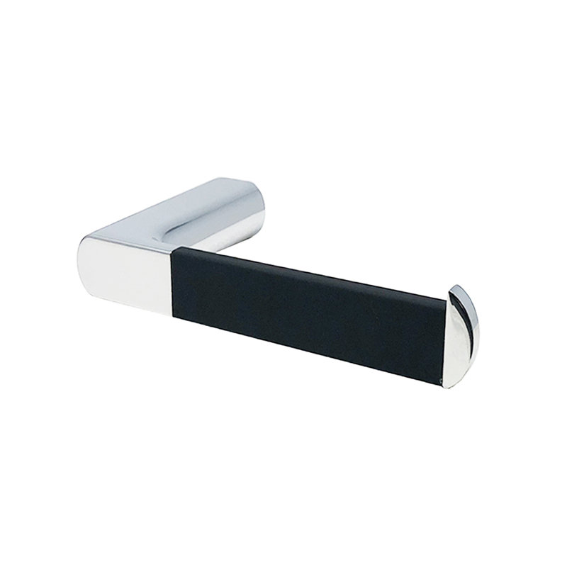 Mito Wall Mount Toilet Paper Holder, Polished Chrome / Black