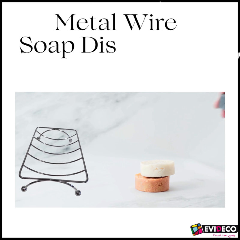 Compact Chrome Stainless Steel Self-Draining Soap Dish