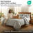 Infinite Blossom Blue Oversized Microfiber Duvet Cover Set with matching shams-747275165