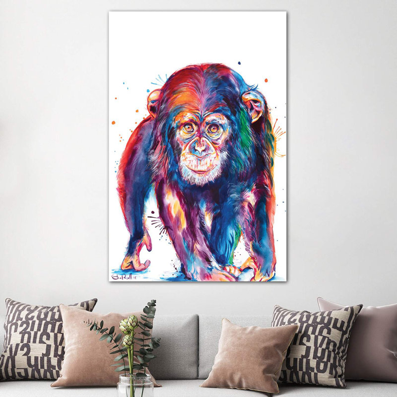 Chimp - Wrapped Canvas Painting, 152.5 cm H x 101.5 cm W