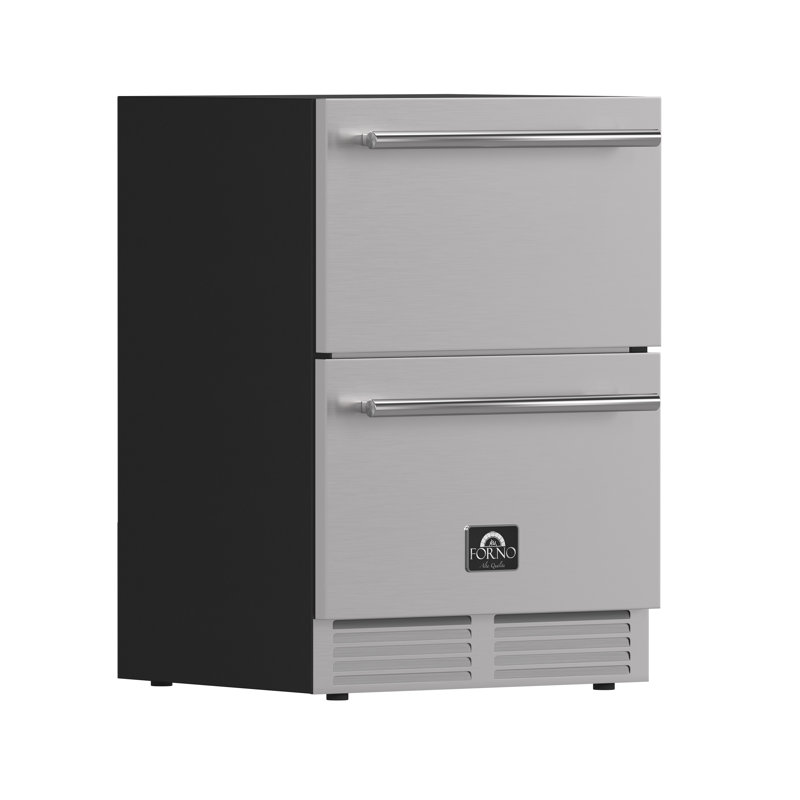 Tiroir-congélateur à tiroirs intérieur / extérieur 24 po avec machine à glaçons Forno Coserza, 4,69 pi³