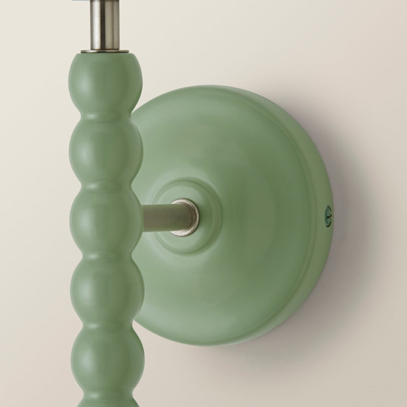 Alderic Manufactured Wood Armed Sconce, Green