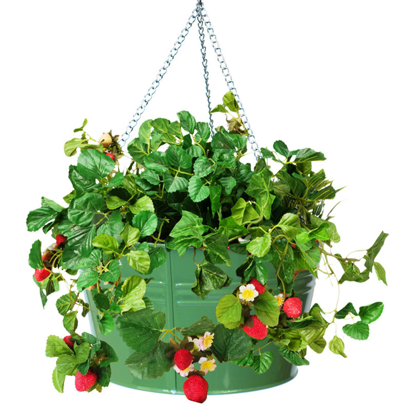 Pot à fleurs suspendu en métal Christiann, Sauge, 1