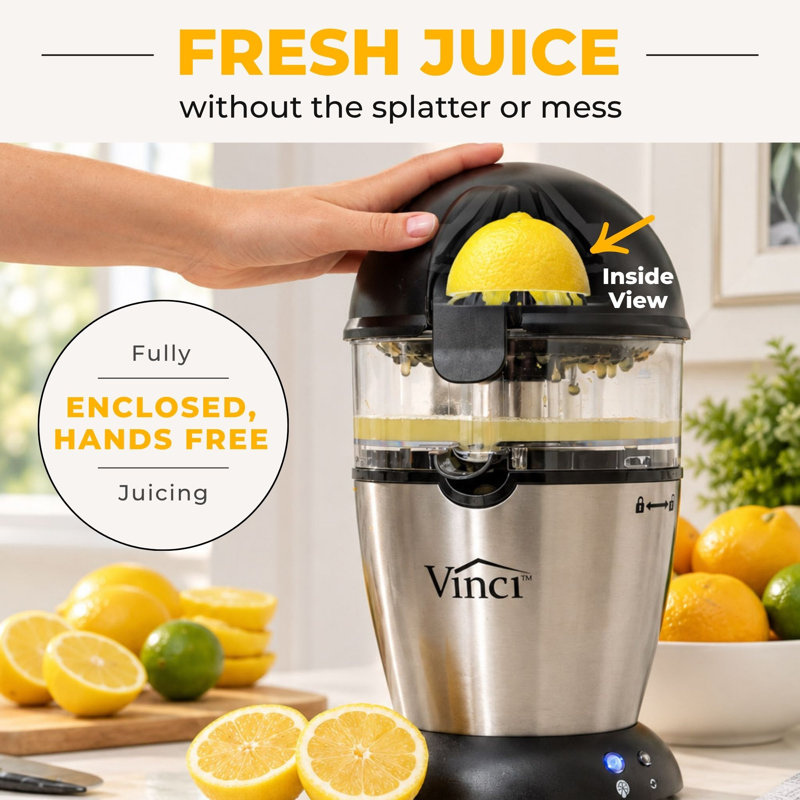 Vinci Electric Juicer, Hands Free Automatic Compact Citrus Press Machine