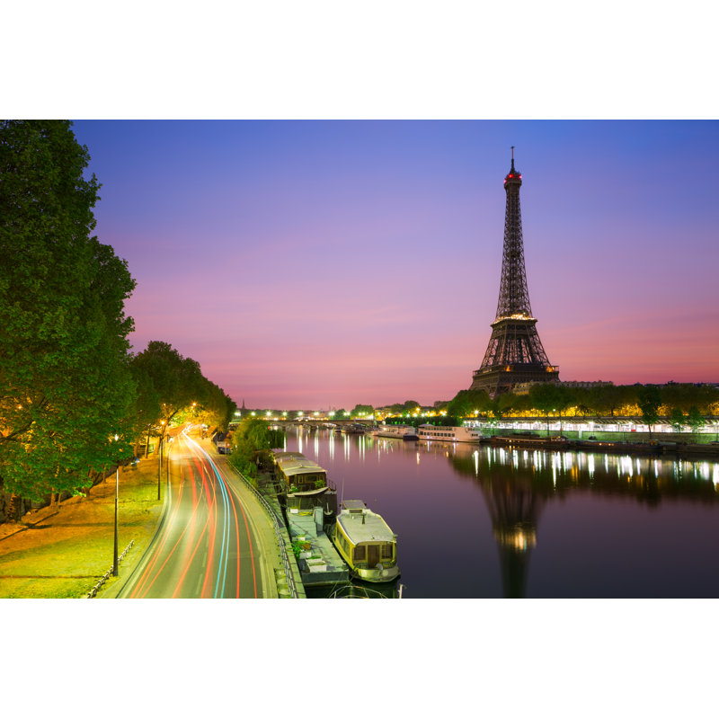 Overmoor Paris At Dusk - Wrapped Canvas Print, 30cm H x 46cm W x 3.8cm D
