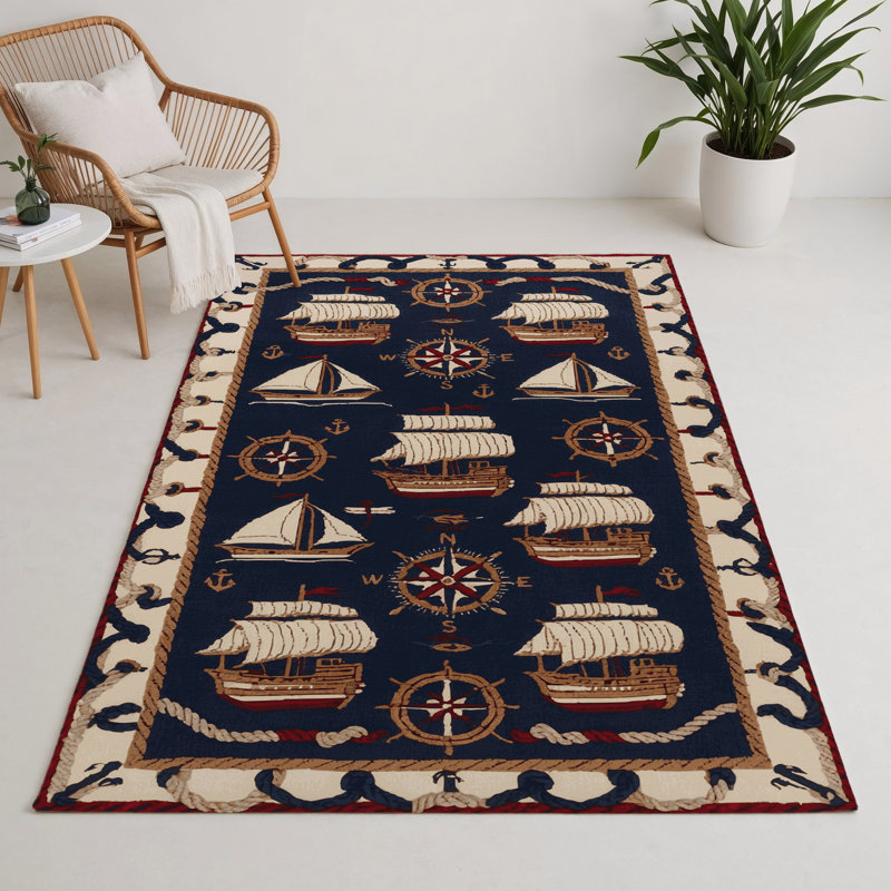 Tapis intérieur et extérieur mauve Transport, Rectangle 5 pi x 7 pi