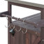 Chariot pour barbecue polyvalent avec porte magnétique et porte-épices brun foncé - rouleau de papier avec tablettes amovibles-1819547200