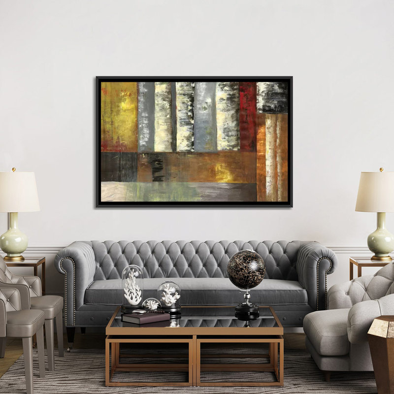 «Originial Birch», reproduction sur toile, H 40 po x l 60 po x P 1,5 po, Toile avec cadre noir, Pas de tapis