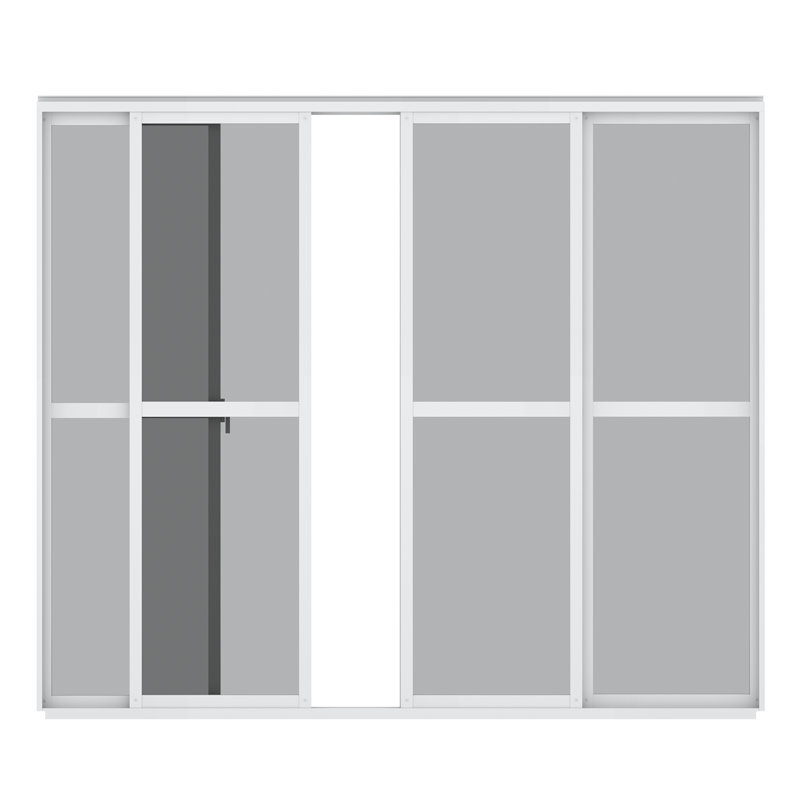 Porte coulissante d'extérieur 111 PC (accessoire pour pergola), H 93 po x l 109,8 po x P 1,5 po, Blanc