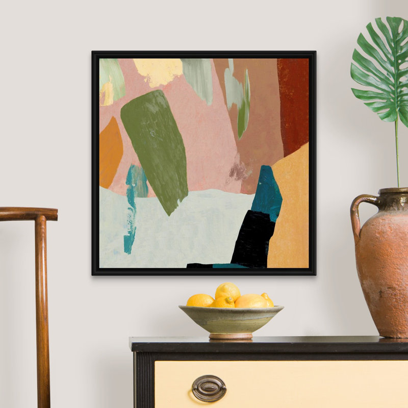 "Afloat I" par Tom Reeves, reproduction d’art sur toile, H 26 po x l 26 po x P 1,75 po, Cadre noir