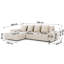 Bubble Chenille Corner Sofa-136310226-136310228