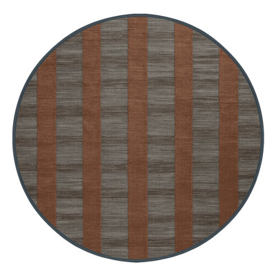 Machine Washable Checkered Brown Area Rug