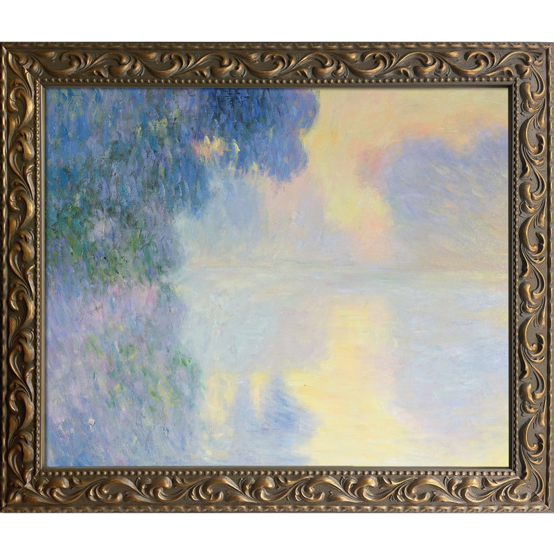 « misty matinée on the senne, lever » par claude monet, reproduction d’image sur toile, H 26 po x l 30 po x P 2 po
