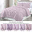 Microfiber Solid No Pattern Colour Duvet Cover Set with Pillowcases-123168093-123168091