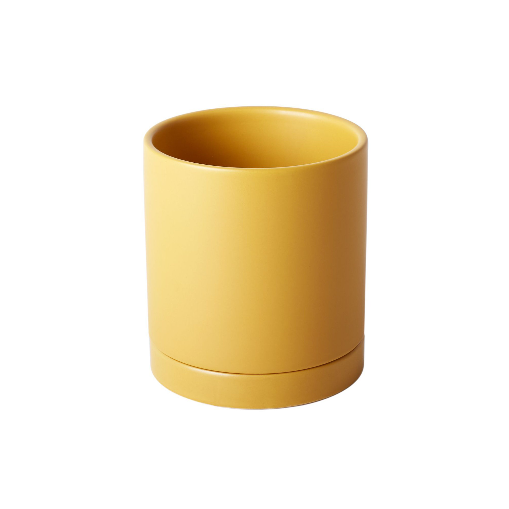 Carlotta Ceramic Pot Planter, 5.75" H x 5" W x 5" D, Ochre