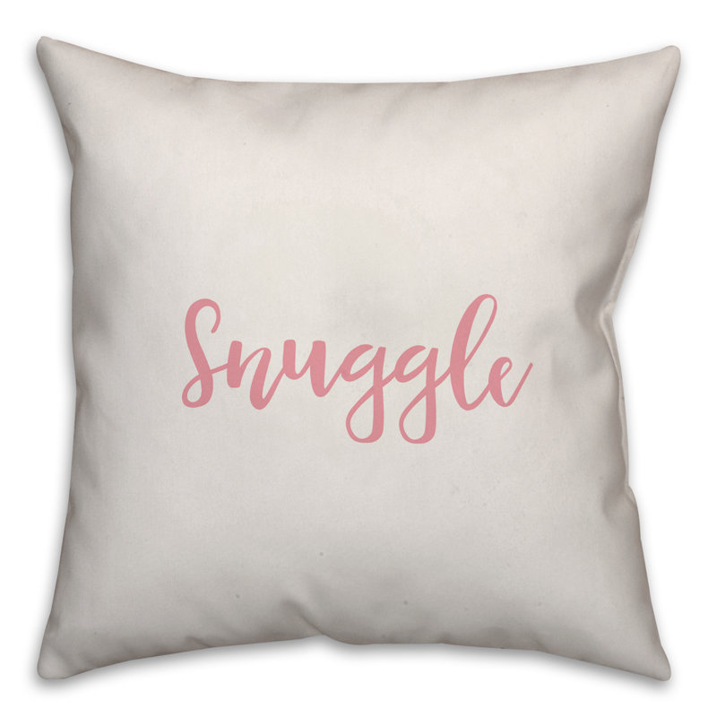  Coussin Snuggle, Coussin décoratif, Blanc / rose