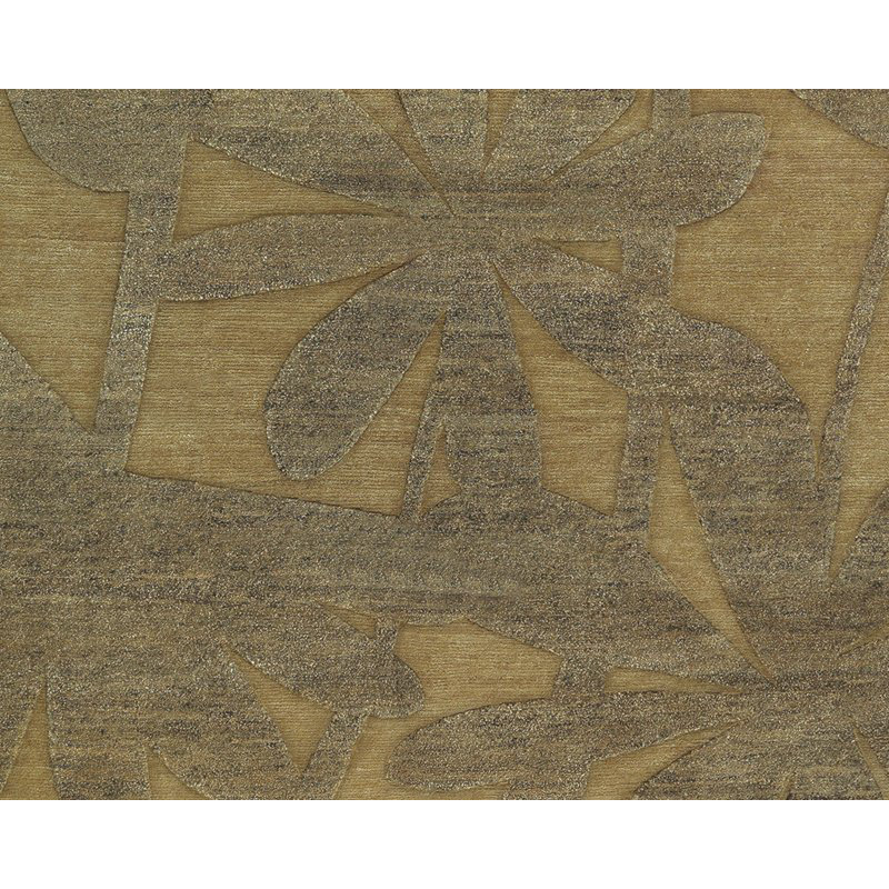 Paradise Floral Area Rug in Gold/Taupe, Rectangle 8' x 10'