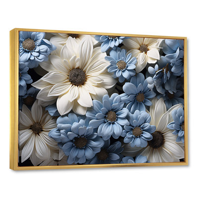 " White And Blue Daisy Floweret Innocence "