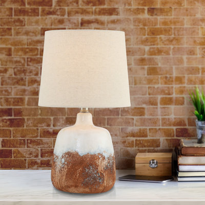Lampe de table standard orange rouille 17,25 po Walden