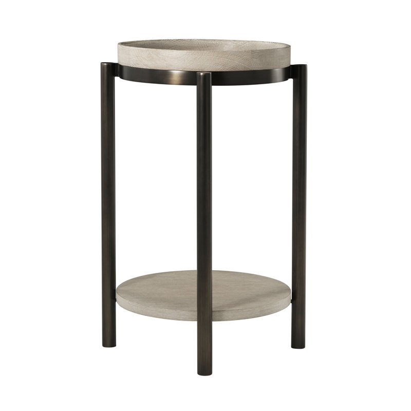 Repose Solid Wood End Table, Gray Oak, 22" H x 24.25" W x 24.25" D