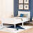 White Twin Platform Bed - Solid Wood Created With Headboard/ With Headboard, & Support
