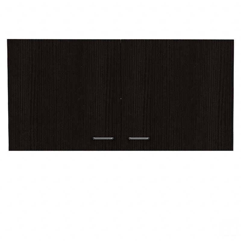 Armoire murale Toran, deux tablettes, porte double, Noir