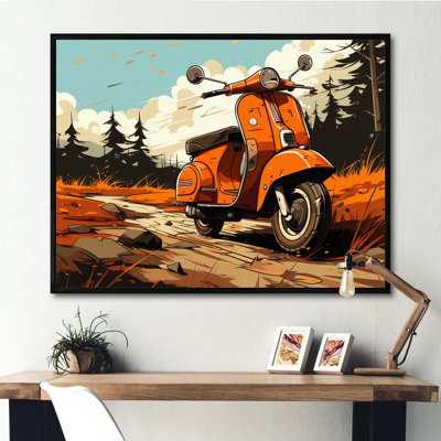 " Coral Scooter In Country Retro "