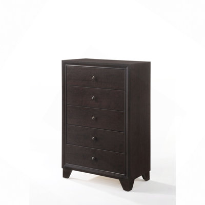 Commode à tiroirs, commode à finition espresso Madison