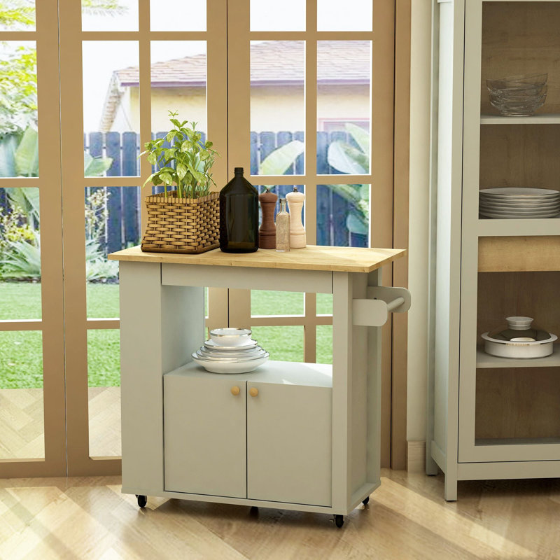 Vontrice Wood Kitchen Cart