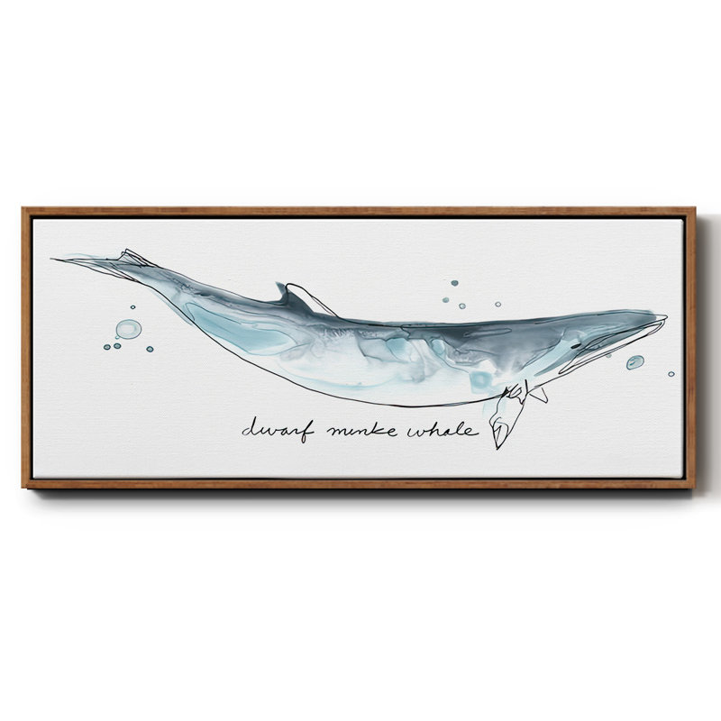 Baleine I - toile encadrée, H 20 po x l 50 po