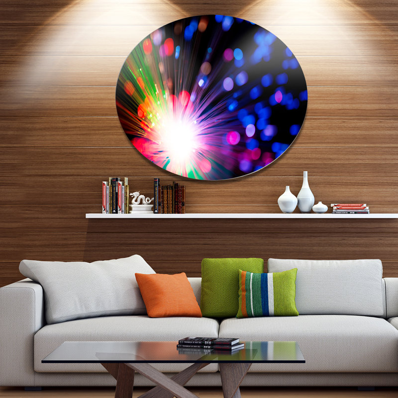 «Multicolor Optic Fiber Lighting», impression sur métal, H 36 po x l 36 po