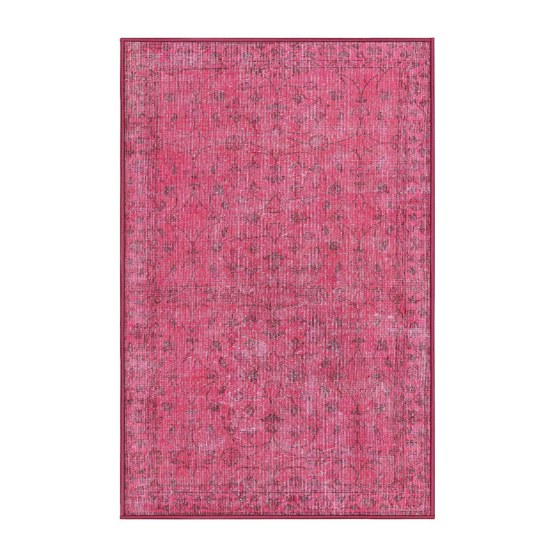 Tapis oriental rose clair / noir, Rectangle 6 pi x 9 pi