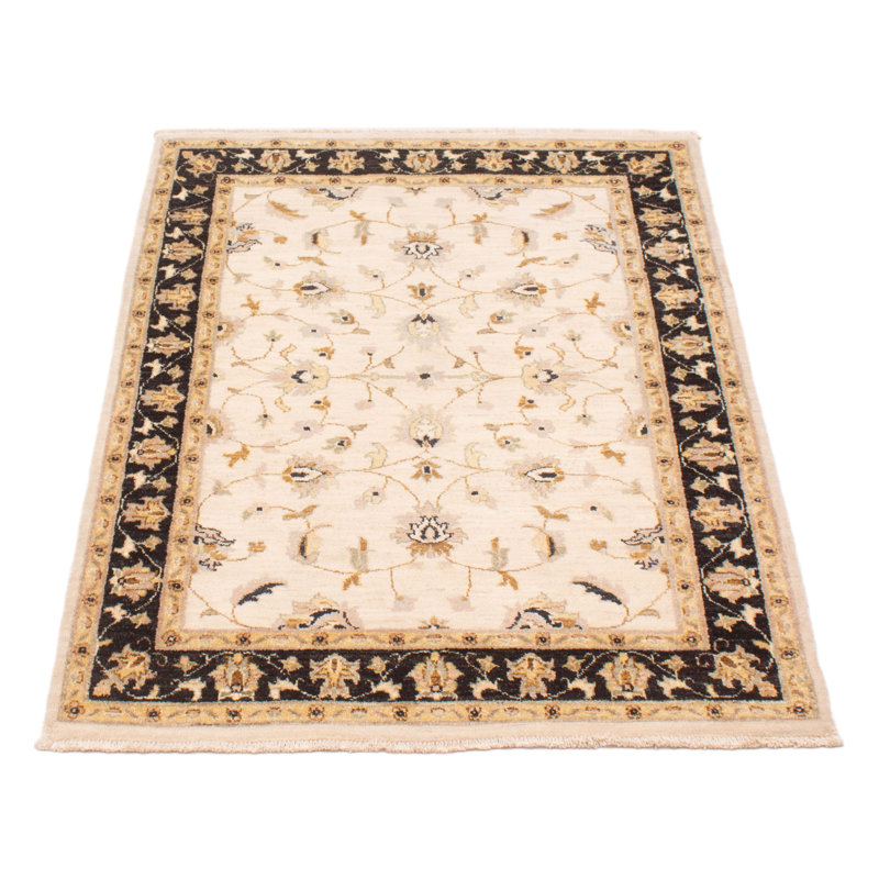 Tapis unique en laine noué à la main 4 pi 1 po x 5 pi 9 po nouvel âge Esarosa