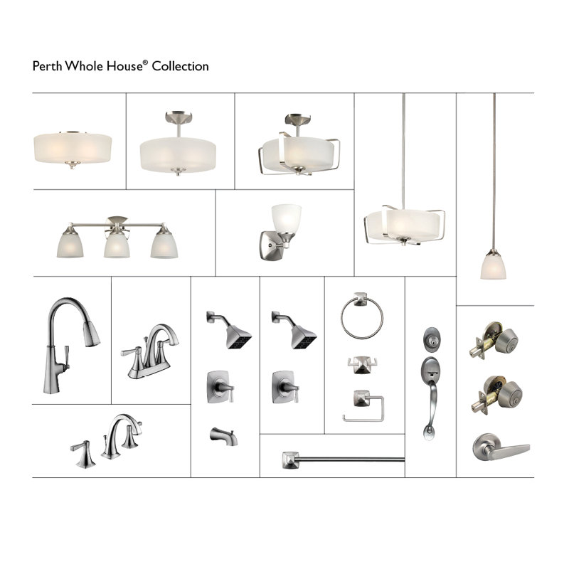 Coventry Handleset with Deadbolt and Door Lever and Rosette, Satin Nickel