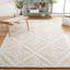 Tapis ivoire / doré en laine tissé à la main Damask-952516439