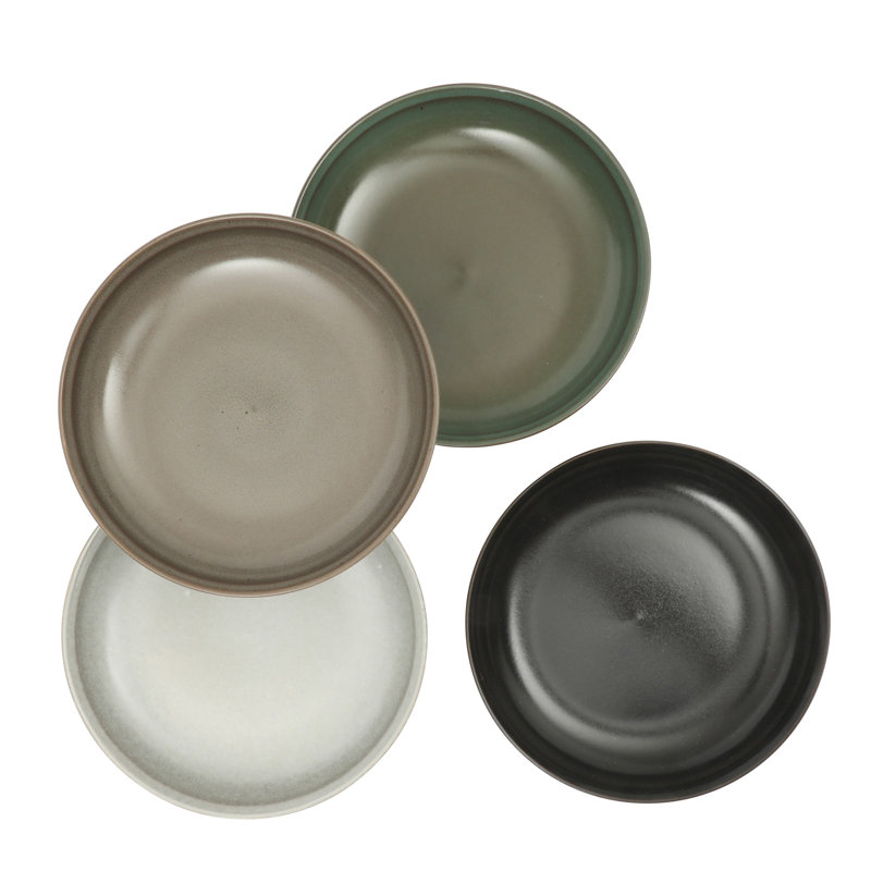 Ensemble de 4 bols multicolores Gibson Elite Beckett, Vert / noir / blanc / taupe