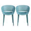 Chaise de salle à manger moderne à dossier perforé - résistante aux intempéries, utilisation intérieure / extérieure (ensemble de 2)-1737176593