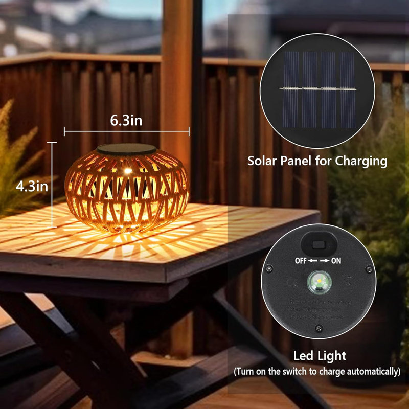 2 Pack Solar Lanterns Outdoor Waterproof