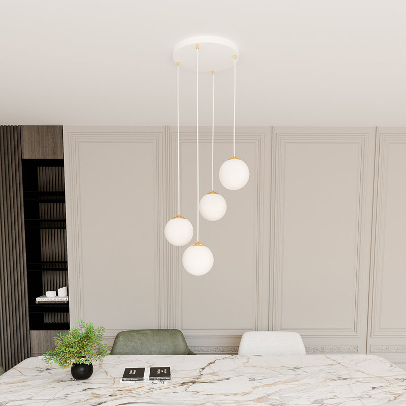 Pawel 4 - Light Cluster Pendant, White