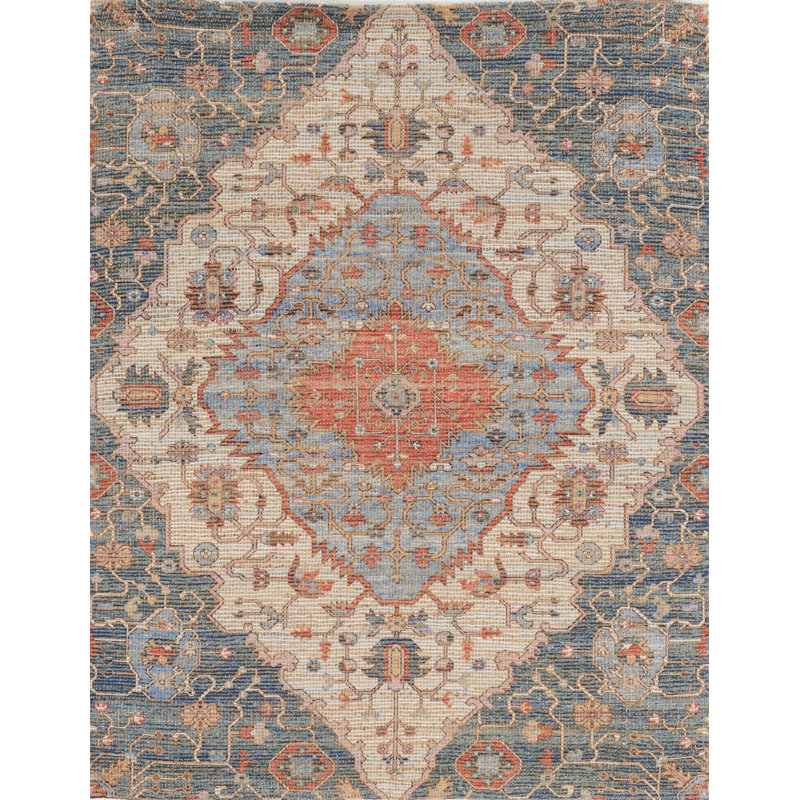 Tapis oriental Gloucester, Rectangle 3 pi 3 po x 5 pi 3 po, Bleu / rouge