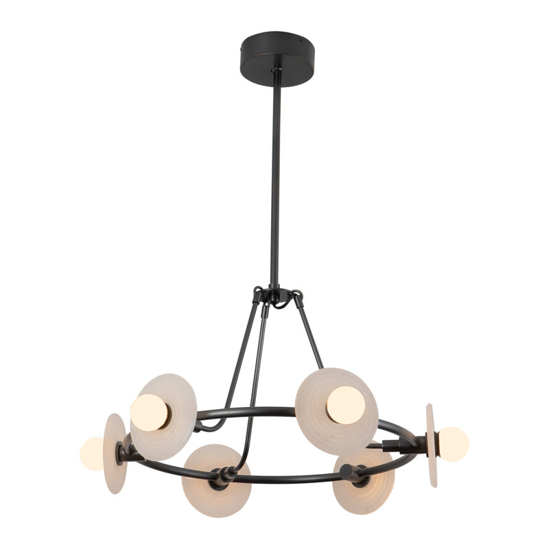 Dahlia 28-in Urban Bronze dimmable LED Chandelier, Oil Rubbed Bronze