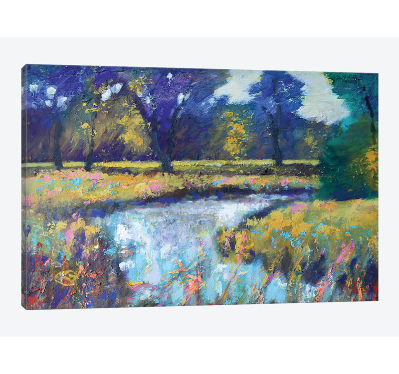 « summer stream », impression sur toile, H 18 po x l 26 po x P 1,5 po